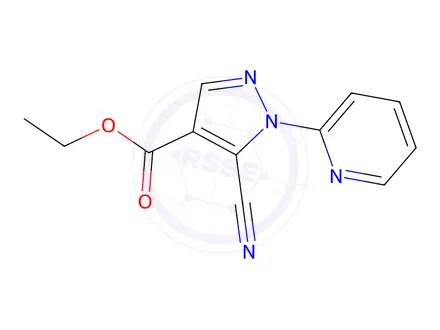 Chemical structure of Ethyl 5-cyano-1-(pyridin-2-yl)-1H-pyrazole-4-carboxylate