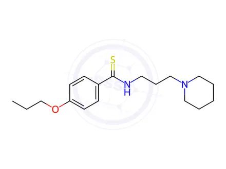 Chemical structure of N-(3-Piperidinopropyl)-p-(propoxy)thiobenzamide
