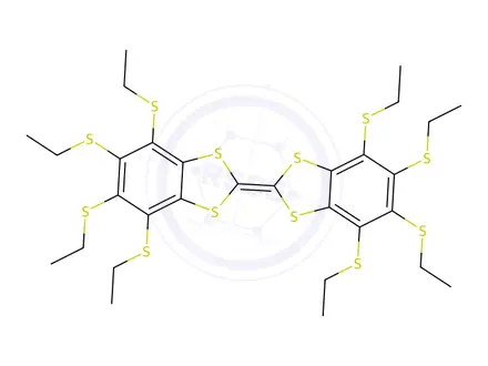 Chemical structure of OCTAETHYLTHIO-DIBENZO-TETRATHIAFULVALENE
