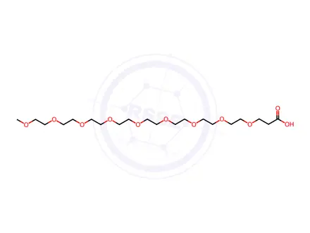 Chemical structure of m-PEG9-acid