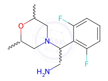 Chemical structure of 2-(2,6-Difluorophenyl)-2-(2,6-dimethylmorpholin-4-yl)ethan-1-amine