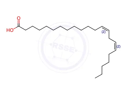 Chemical structure of cis-13,cis-16-Docosadienoic acid