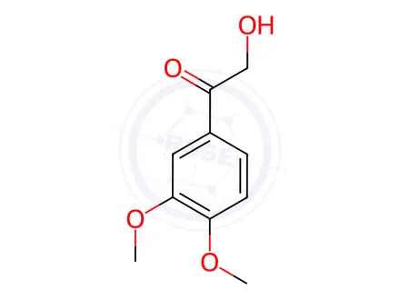 Chemical structure of 1-(3,4-Dimethoxyphenyl)-2-hydroxyethan-1-one