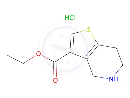 Chemical structure of Ethyl 4,5,6,7-tetrahydrothieno[3,2-c]pyridine-3-carboxylate hydrochloride