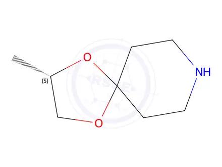 Chemical structure of (S)-2-methyl-1,4-dioxa-8-azaspiro[4.5]Decane