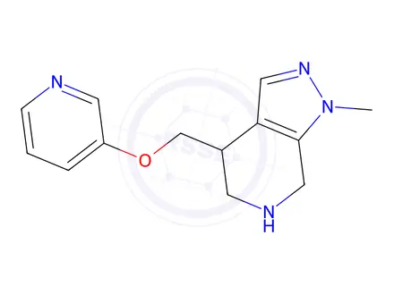 Chemical structure of 1-Methyl-4-((pyridin-3-yloxy)methyl)-4,5,6,7-tetrahydro-1H-pyrazolo[3,4-c]pyridine