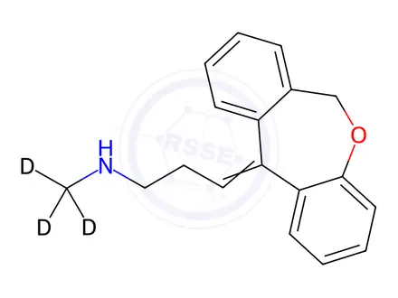 Chemical structure of Nor Doxepin-d3