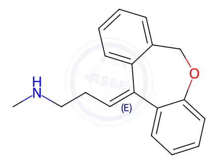 Chemical structure of Desmethyldoxepin