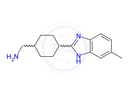 Chemical structure of (4-(6-Methyl-1H-benzo[d]imidazol-2-yl)cyclohexyl)methanamine