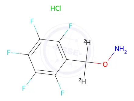 Chemical structure of O-(2,3,4,5,6-Pentafluorobenzyl-alpha,alpha-d2)hydroxylamine HCl