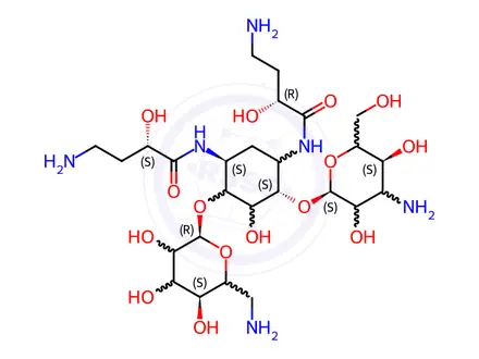 Chemical structure of 1,3-Di-HABA Kanamycin A