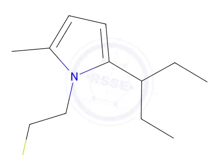 Chemical structure of 2-(2-methyl-5-pentan-3-yl-pyrrol-1-yl)ethanethiol