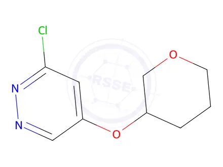 Chemical structure of 3-Chloro-5-((tetrahydro-2H-pyran-3-yl)oxy)pyridazine