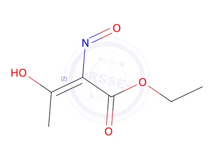 Chemical structure of Ethyl (E)-2-(hydroxyimino)-3-oxobutanoate