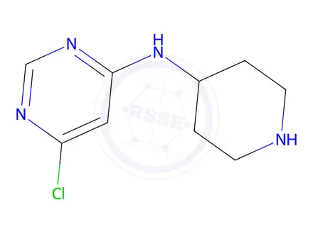 Chemical structure of 6-chloro-n-(piperidin-4-yl)pyrimidin-4-amine