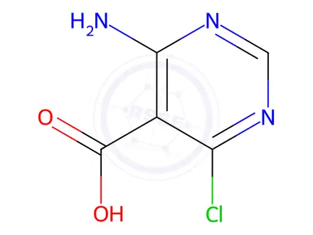 Chemical structure of 4-Amino-6-chloropyrimidine-5-carboxylic Acid