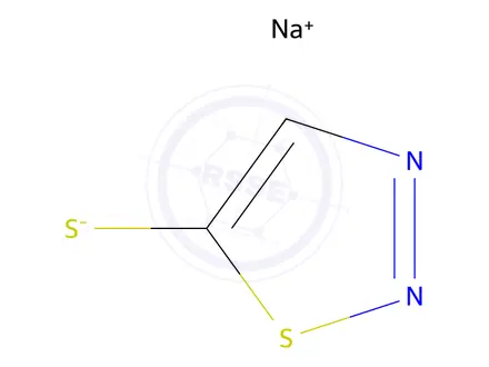 Chemical structure of Sodium; [1,2,3]thiadiazole-5-thiolate