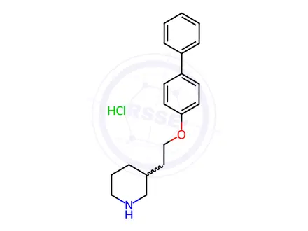 Chemical structure of 3-[2-([1,1'-Biphenyl]-4-yloxy)ethyl]piperidine hydrochloride