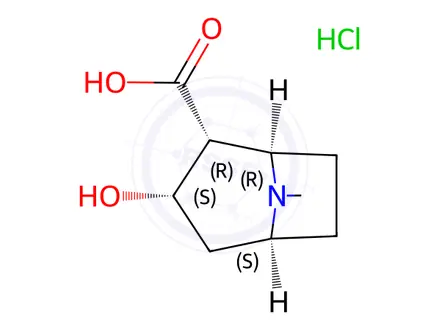 Chemical structure of (-)-Ecgonine Hydrochloride