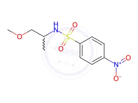 Chemical structure of N-(1-methoxypropan-2-yl)-4-nitrobenzenesulfonamide