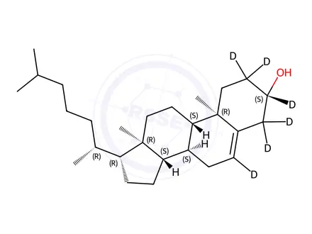 Chemical structure of Cholesterol-[D6]