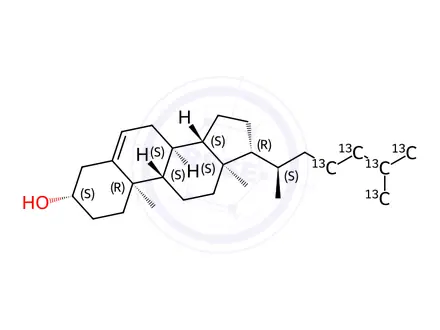 Chemical structure of Cholesterol-13C5