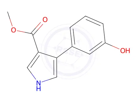 Chemical structure of Methyl 4-(3-hydroxyphenyl)-1H-pyrrole-3-carboxylate
