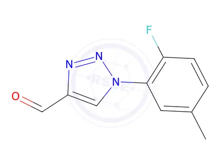 Chemical structure of 1-(2-Fluoro-5-methylphenyl)-1H-1,2,3-triazole-4-carbaldehyde