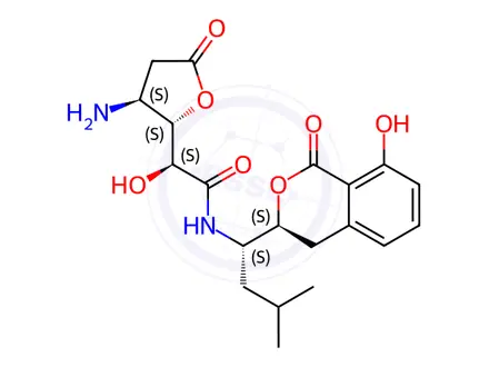 Chemical structure of Amicoumacin C