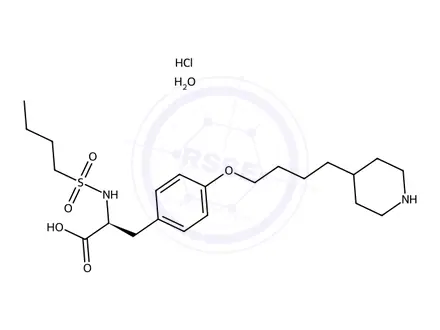 Chemical structure of Tirofiban Hydrochloride Hydrate