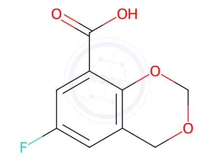 Chemical structure of 6-Fluoro-4H-1,3-benzodioxine-8-carboxylic Acid