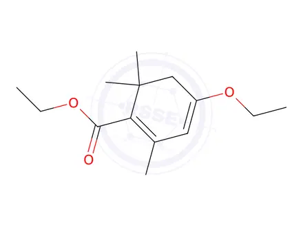 Chemical structure of Ethyl 4-ethoxy-2,6,6-trimethylcyclohexa-1,3-dienecarboxylate