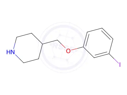 Chemical structure of 4-[(3-Iodophenoxy)methyl]piperidine