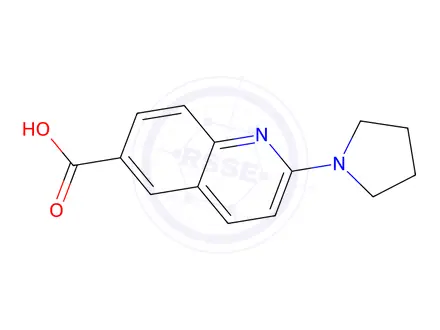 Chemical structure of 2-(Pyrrolidin-1-yl)quinoline-6-carboxylic acid