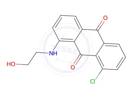 Chemical structure of 1-Chloro-8-((2-hydroxyethyl)amino)anthracene-9,10-dione