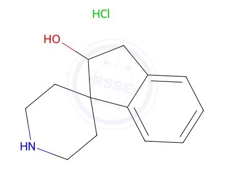 Chemical structure of 2,3-Dihydrospiro[indene-1,4'-piperidin]-2-ol hydrochloride