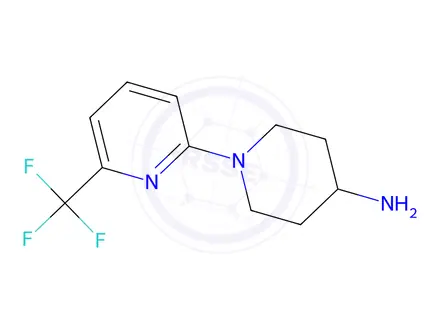Chemical structure of 1-[6-(Trifluoromethyl)-2-pyridinyl]-4-piperidinamine