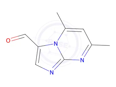 Chemical structure of 5,7-dimethylimidazo[1,2-a]pyrimidine-3-carbaldehyde