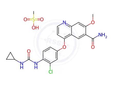 Chemical structure of Levatinib Mesylate