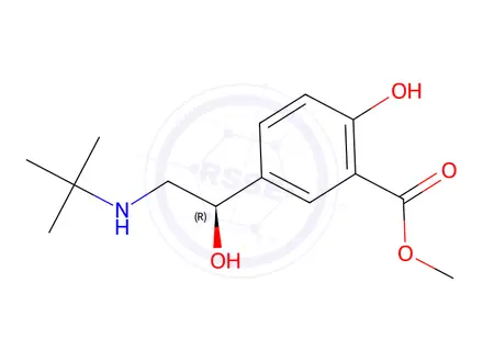 Chemical structure of Methyl (R)-5-(2-(tert-butylamino)-1-hydroxyethyl)-2-hydroxybenzoate