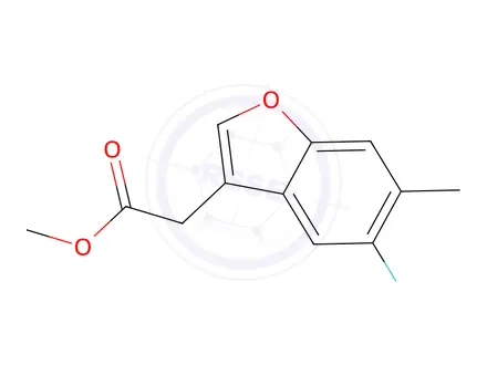 Chemical structure of Methyl 2-(5-fluoro-6-methylbenzofuran-3-yl)acetate