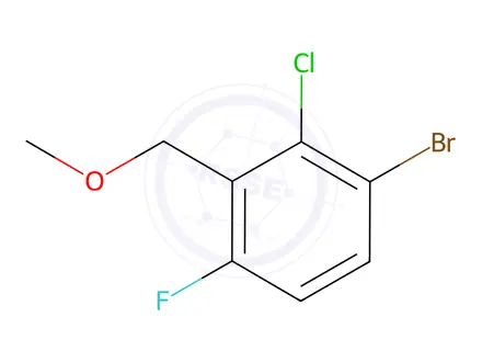 Chemical structure of Benzene, 1-bromo-2-chloro-4-fluoro-3-(methoxymethyl)-