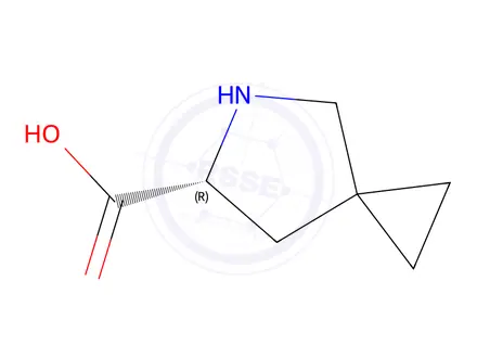 Chemical structure of (R)-5-azaspiro[2.4]heptane-6-carboxylic acid