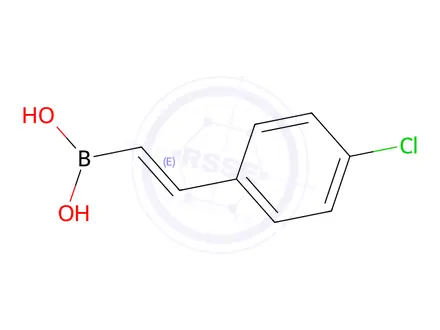 Chemical structure of trans-2-(4-Chlorophenyl)vinylboronic Acid