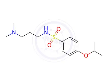 Chemical structure of N-(3-dimethylaminopropyl)-4-propan-2-yloxy-benzenesulfonamide
