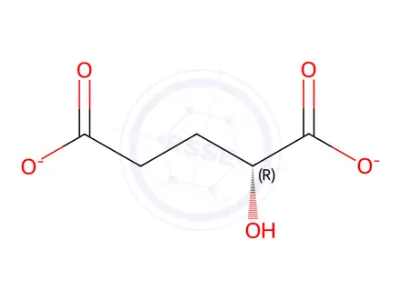 Chemical structure of D-α-Hydroxyglutaric acid disodium salt