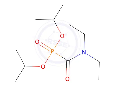 Chemical structure of DiiSopropyl diethylcarbamoylphosphonate