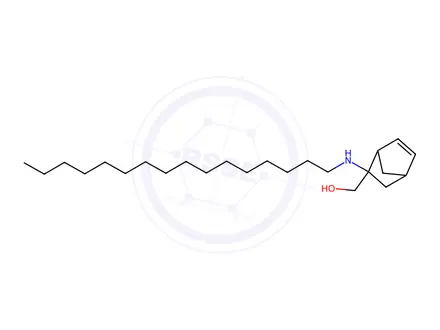 Chemical structure of 2-hexadecylamino-2-hydroxymethylnorbornene