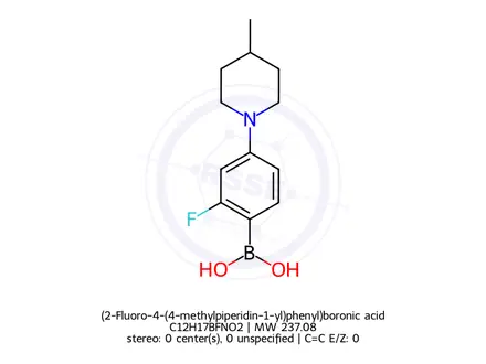 Chemical structure of (2-Fluoro-4-(4-methylpiperidin-1-yl)phenyl)boronic acid