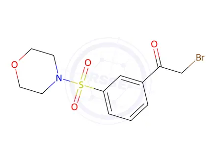 Chemical structure of 2-bromo-1-[3-(morpholine-4-sulfonyl)phenyl]ethan-1-one